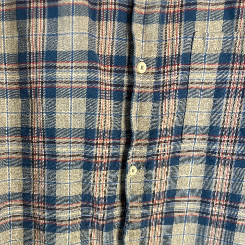Banana Republic SLIM-FIT BOLD PLAID LUXE FLANNEL BUTTON-DOWN SHIRT size XL‎